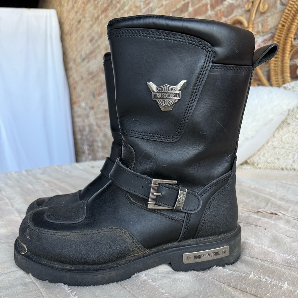 Harley-Davidson Black Leather Boots